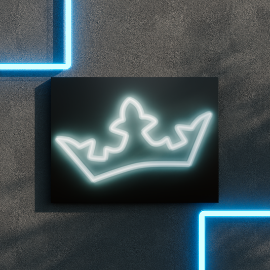 Neon Crown Canvas Wall Art