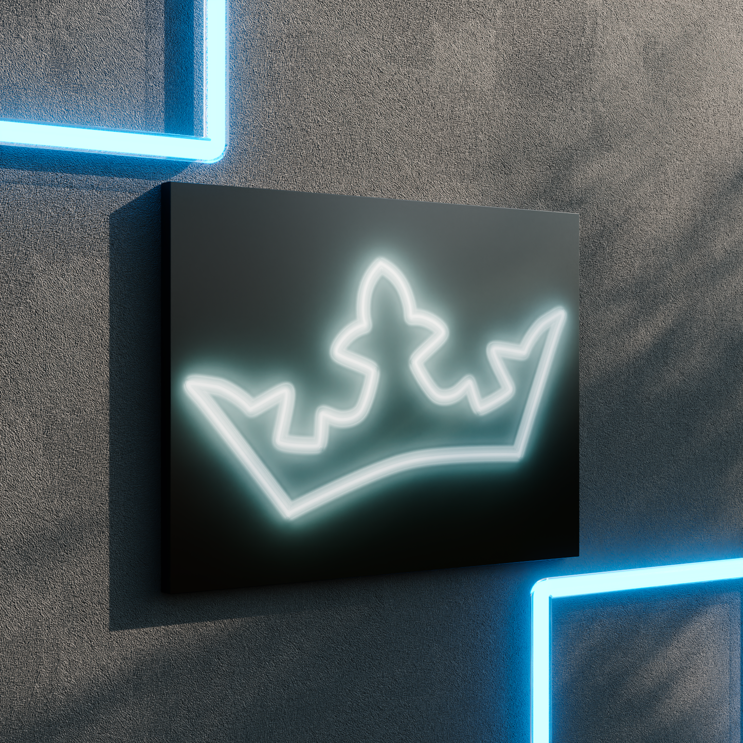 Neon Crown Canvas Wall Art