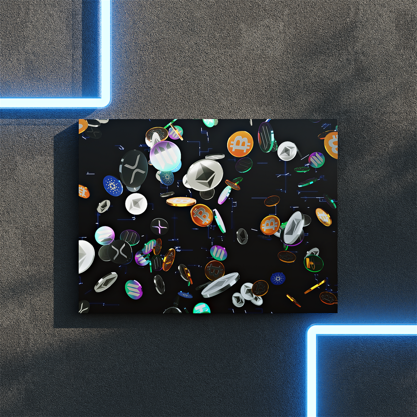 Crypto Galaxy Canvas Wall Art