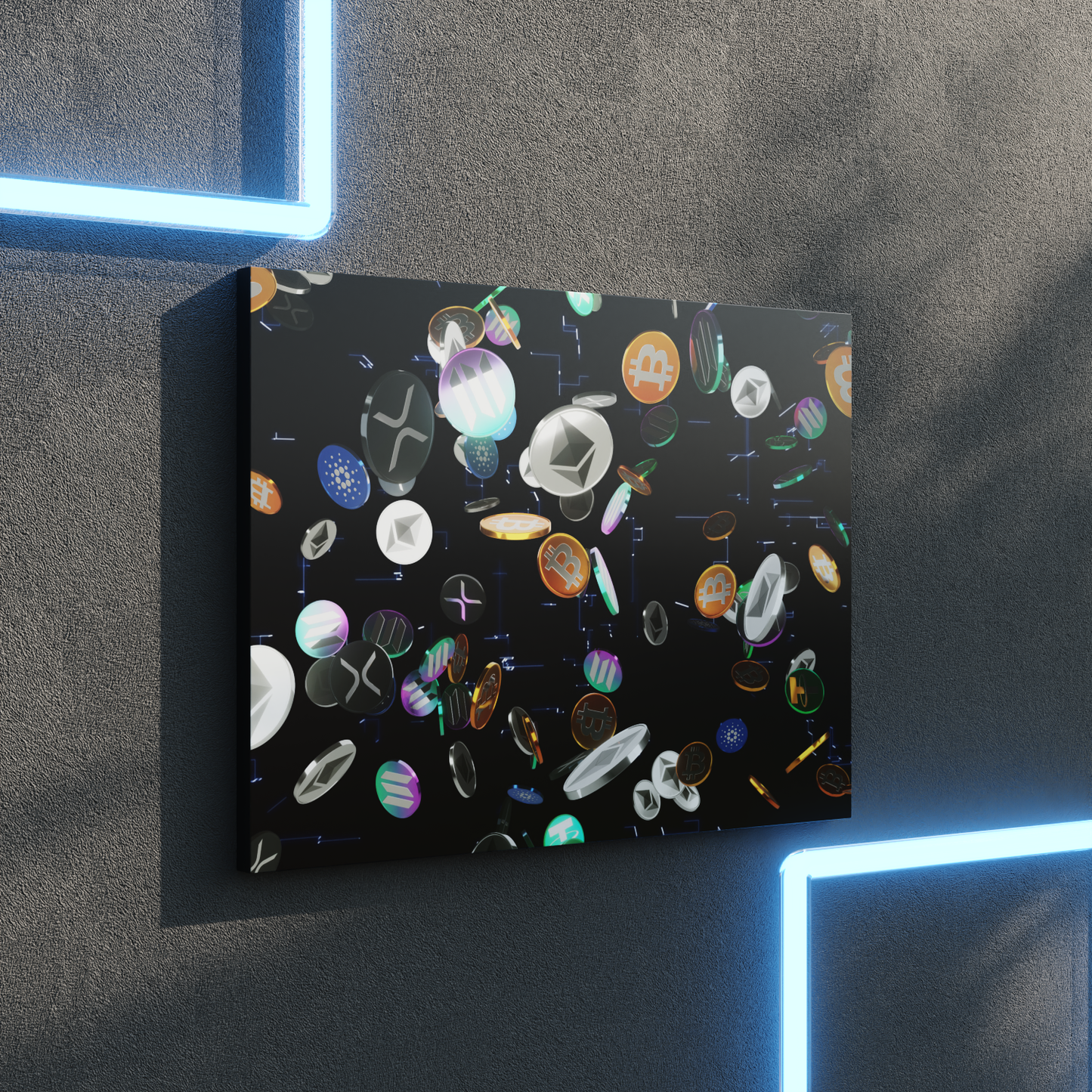 Crypto Galaxy Canvas Wall Art